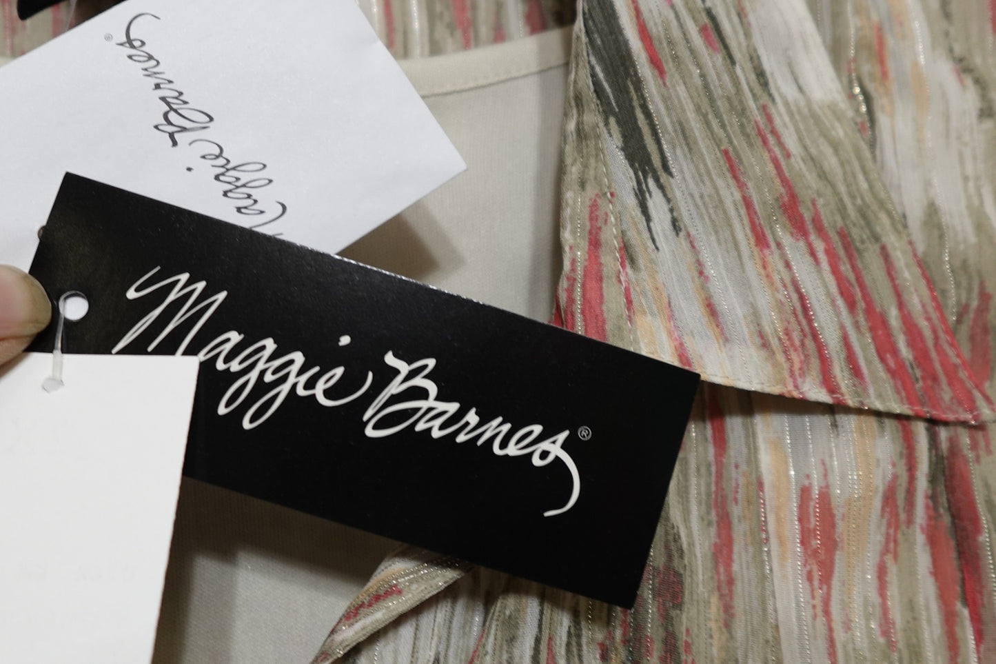 Maggie Barnes, New 3/4 Sleeve Button Down Shirt & Shell Set, Size 22/24W