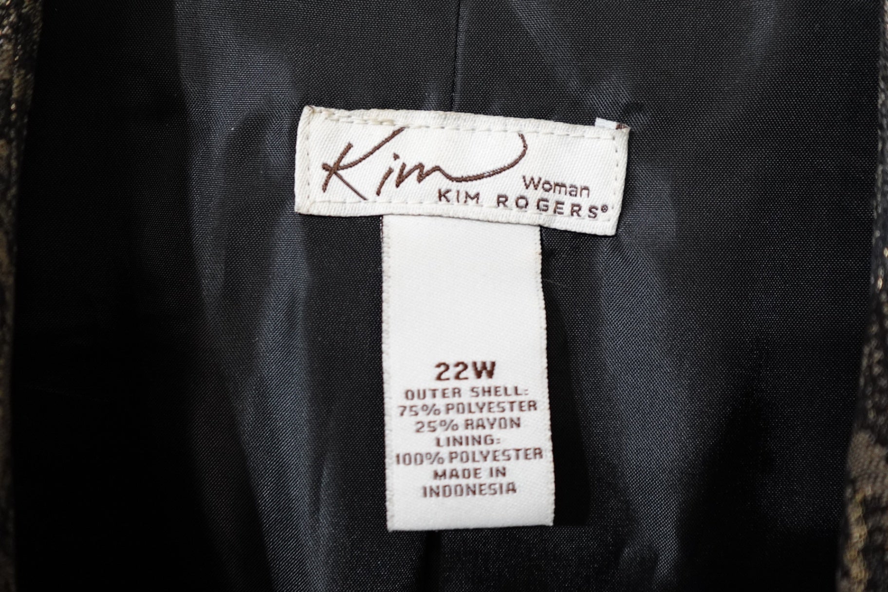 Kim Rogers, light Jacket , Size 22W