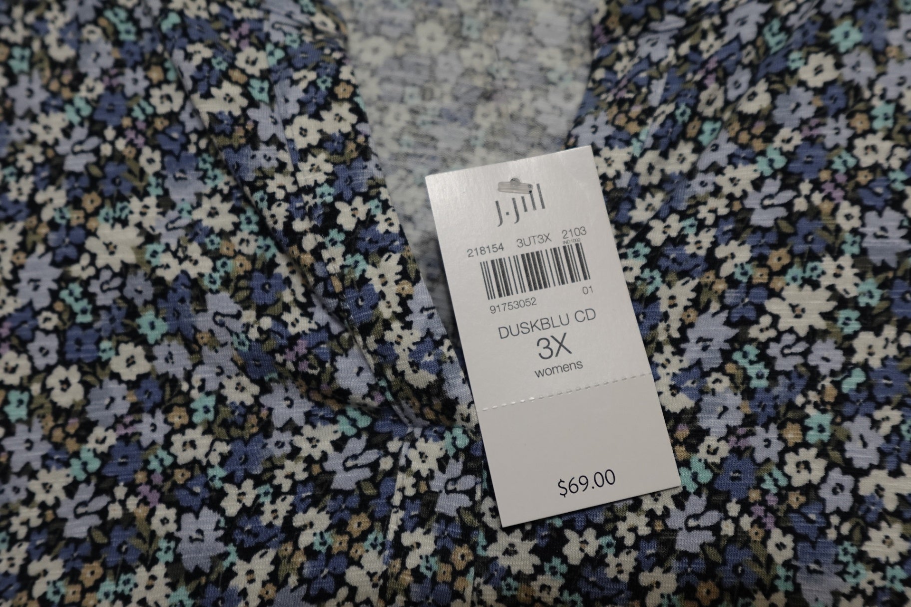 J. Jill, New 3/4 Sleeved Top, Size 3X