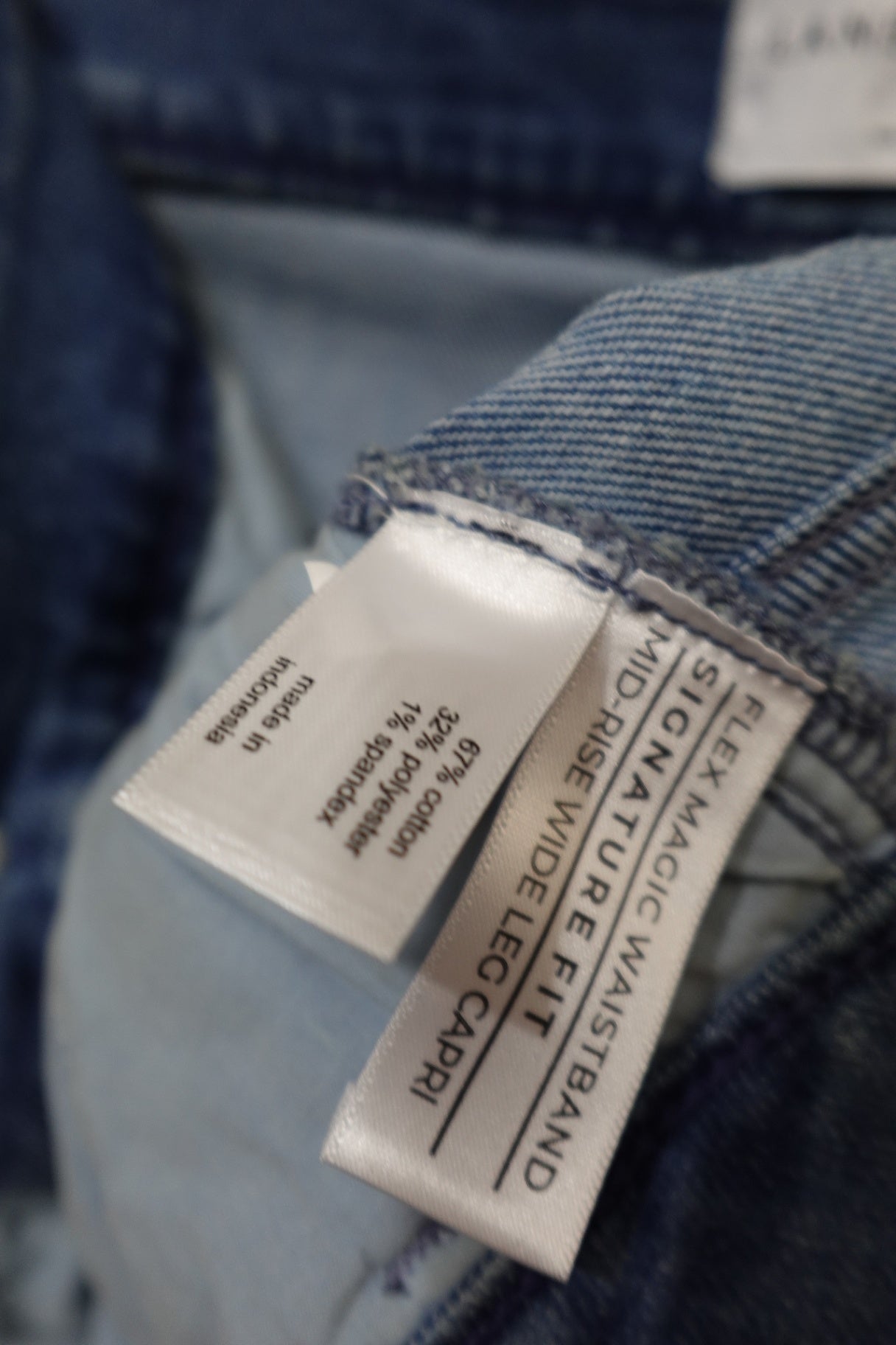 Lane Bryant, New Jeans Mid-Rise Wide Leg Capri, Size 22