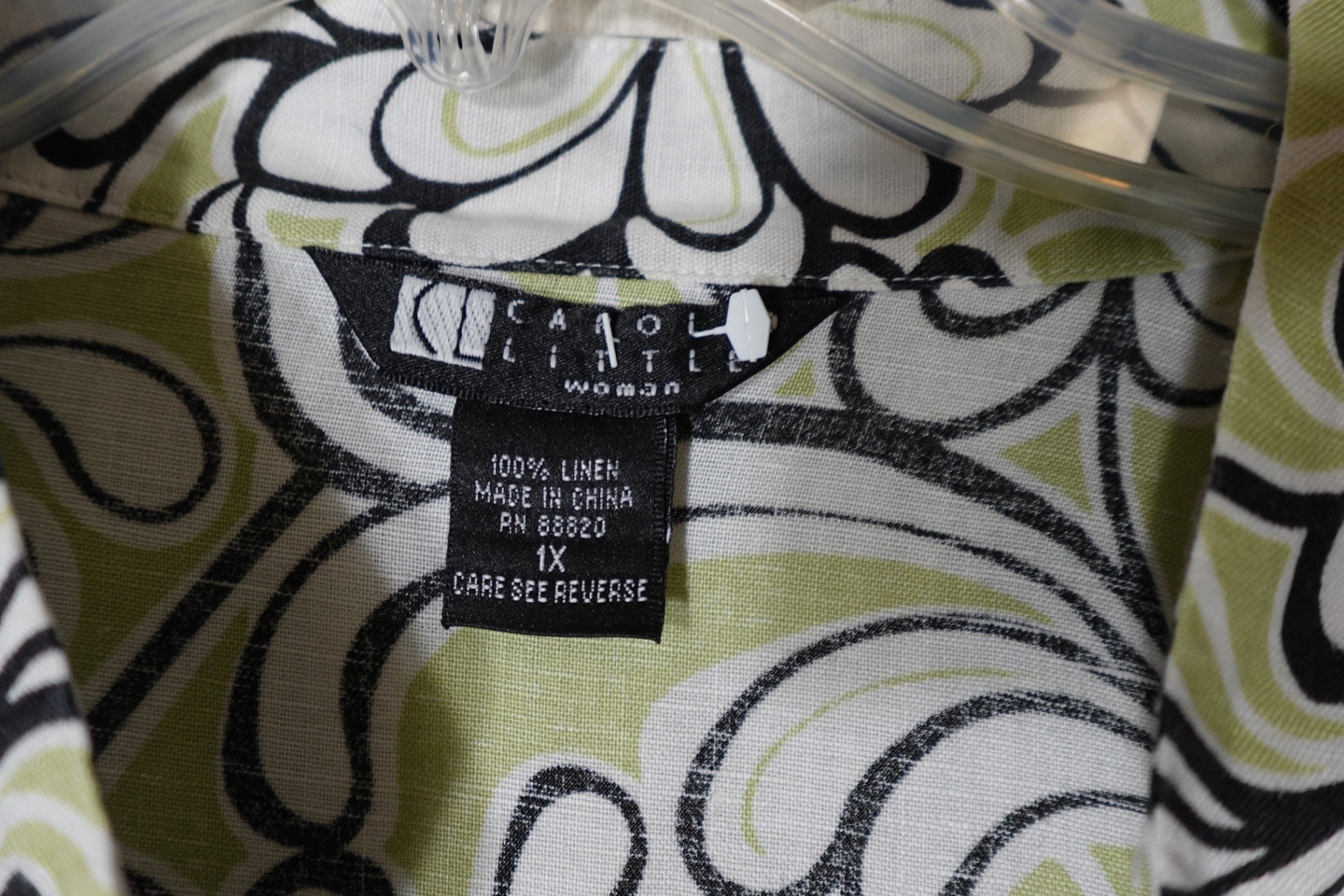 Carol little, 3/4 Sleeve Top, Size 1X