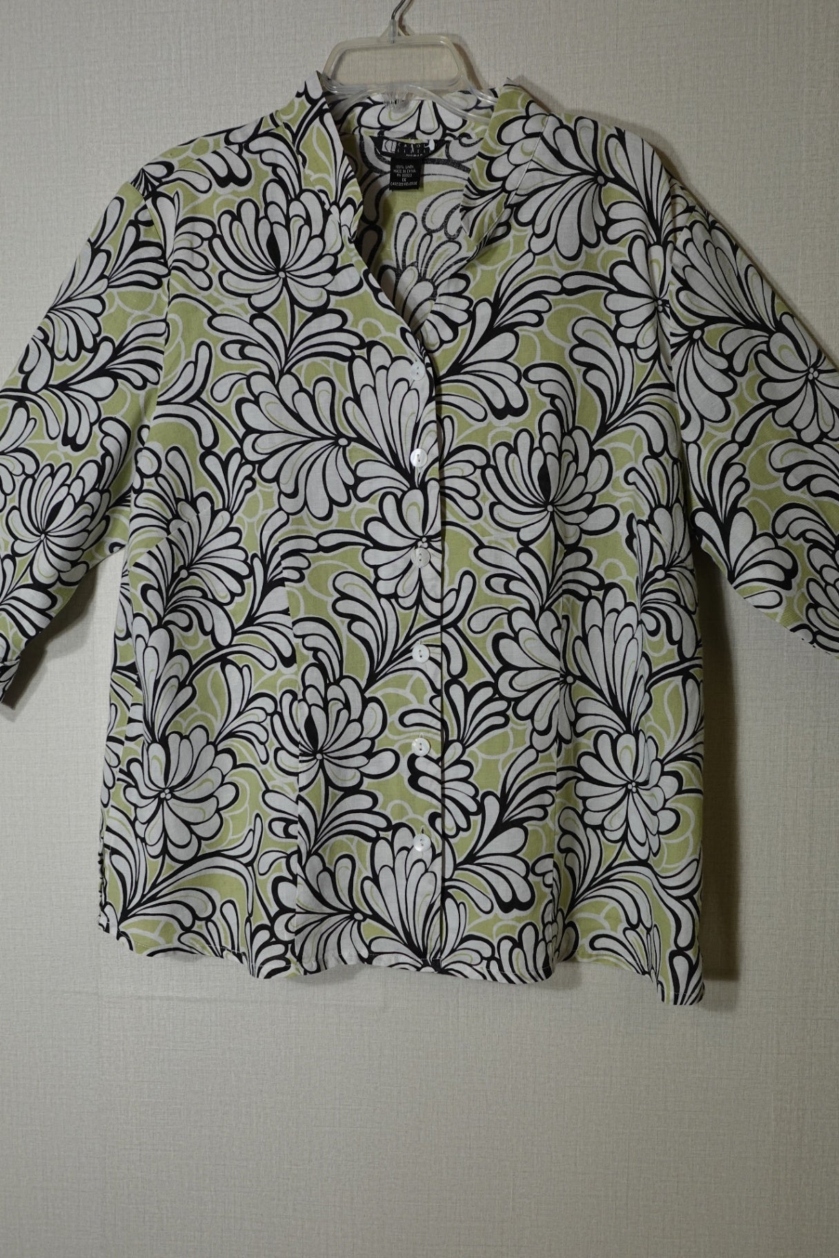 Carol little, 3/4 Sleeve Top, Size 1X