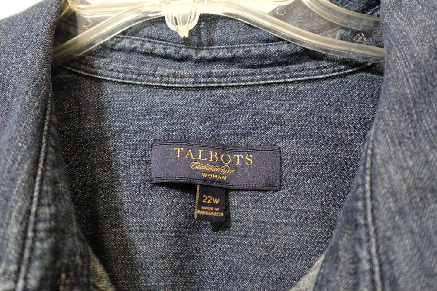 Talbots, Long Sleeve Button Down Top, Size 22W