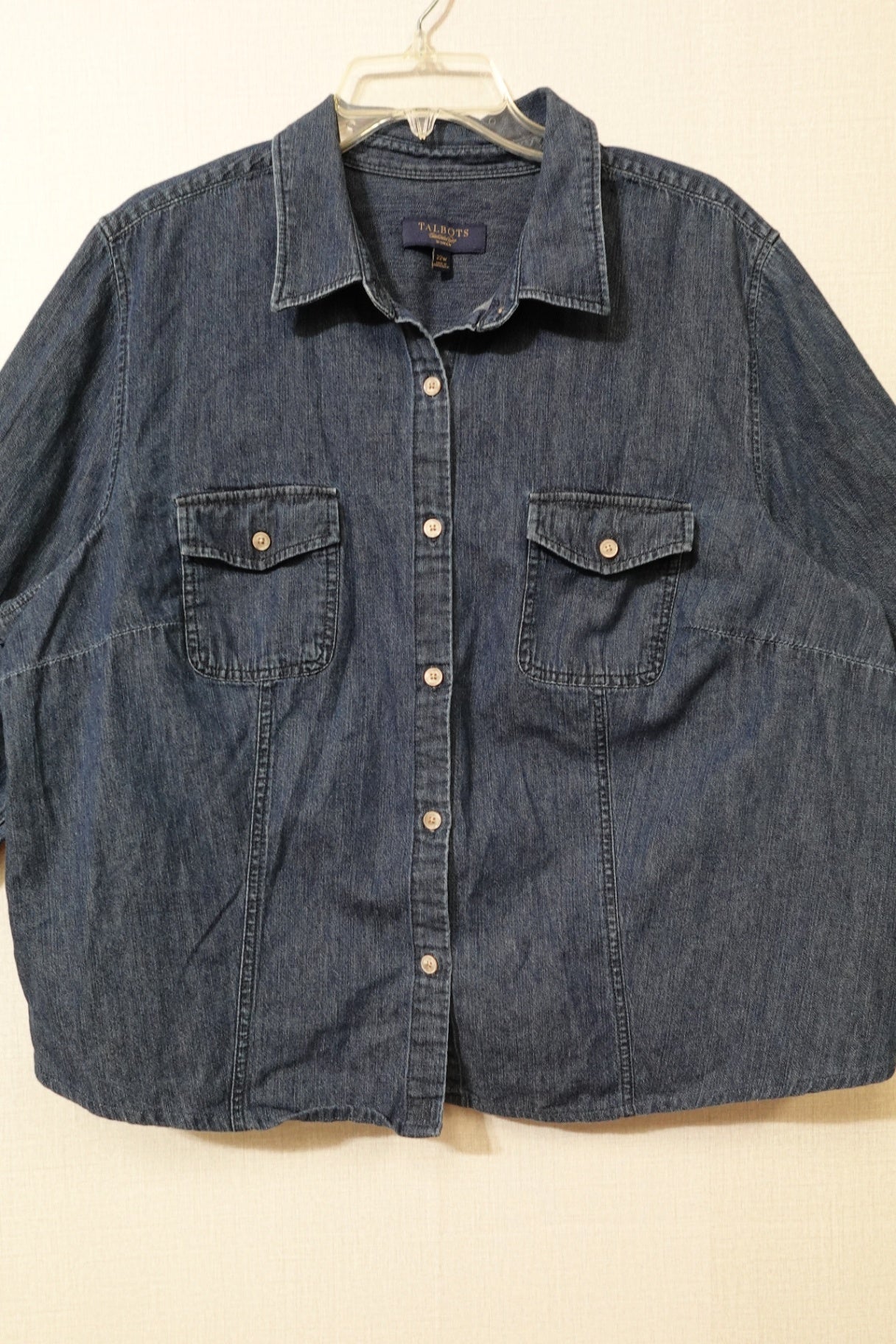 Talbots, Long Sleeve Button Down Top, Size 22W