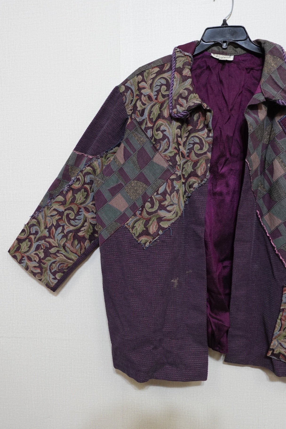 Designs By Sharon, Boho Patchwork Jacket (Damaged Spot On Front Panel), Size Xl
