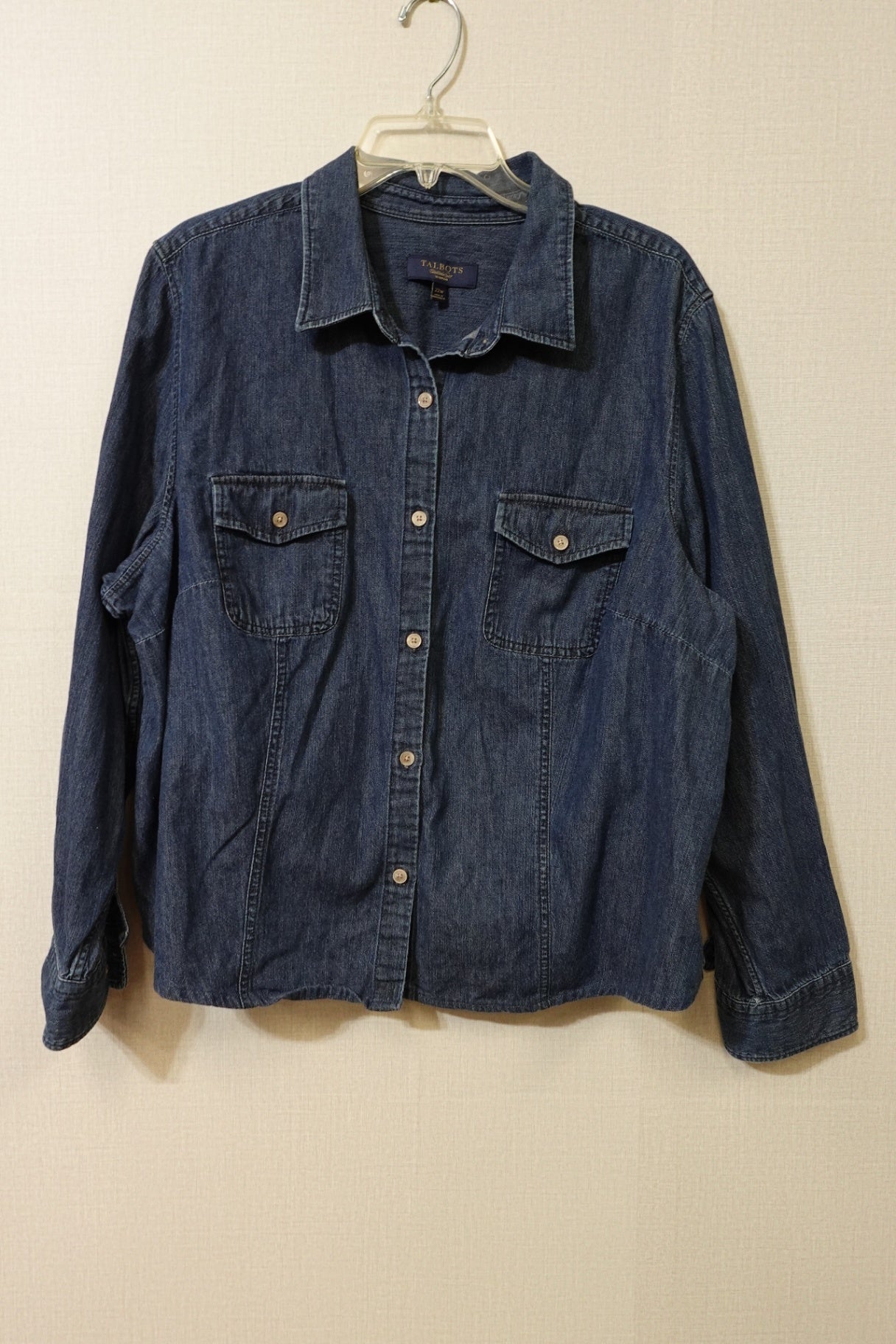 Talbots, Long Sleeve Button Down Top, Size 22W