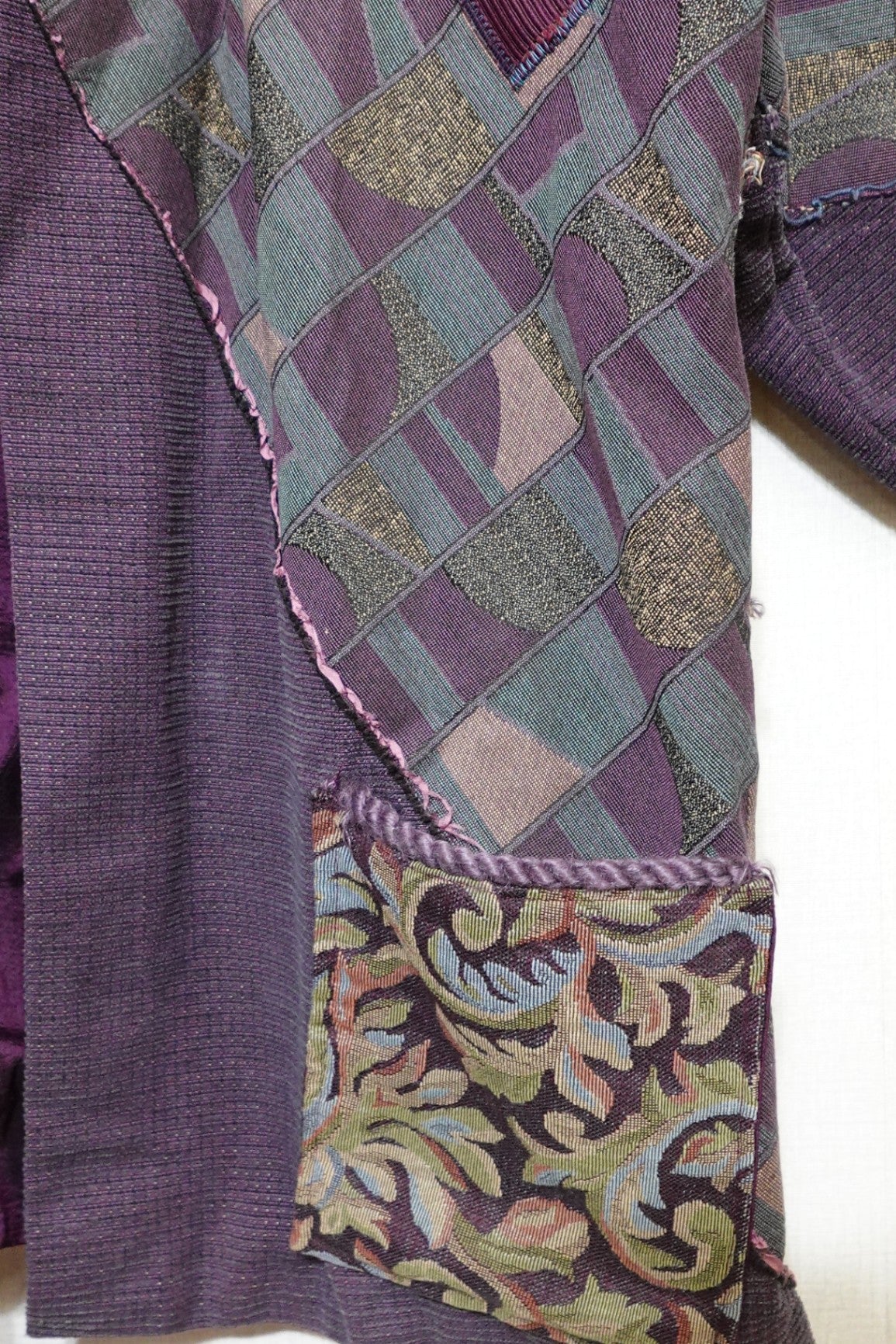 Designs By Sharon, Boho Patchwork Jacket (Damaged Spot On Front Panel), Size Xl