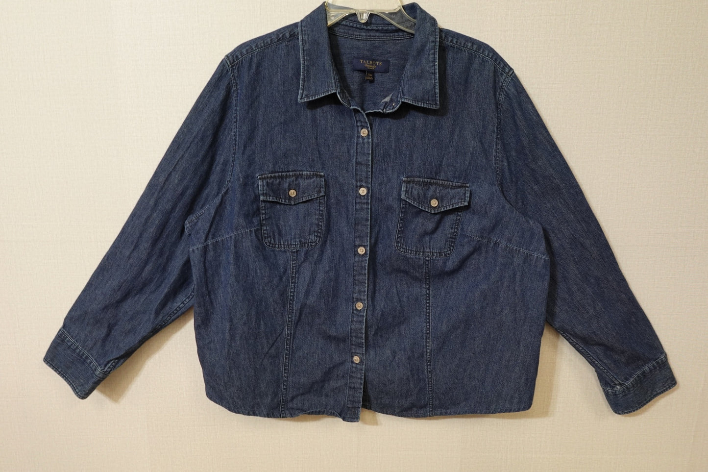 Talbots, Long Sleeve Button Down Top, Size 22W