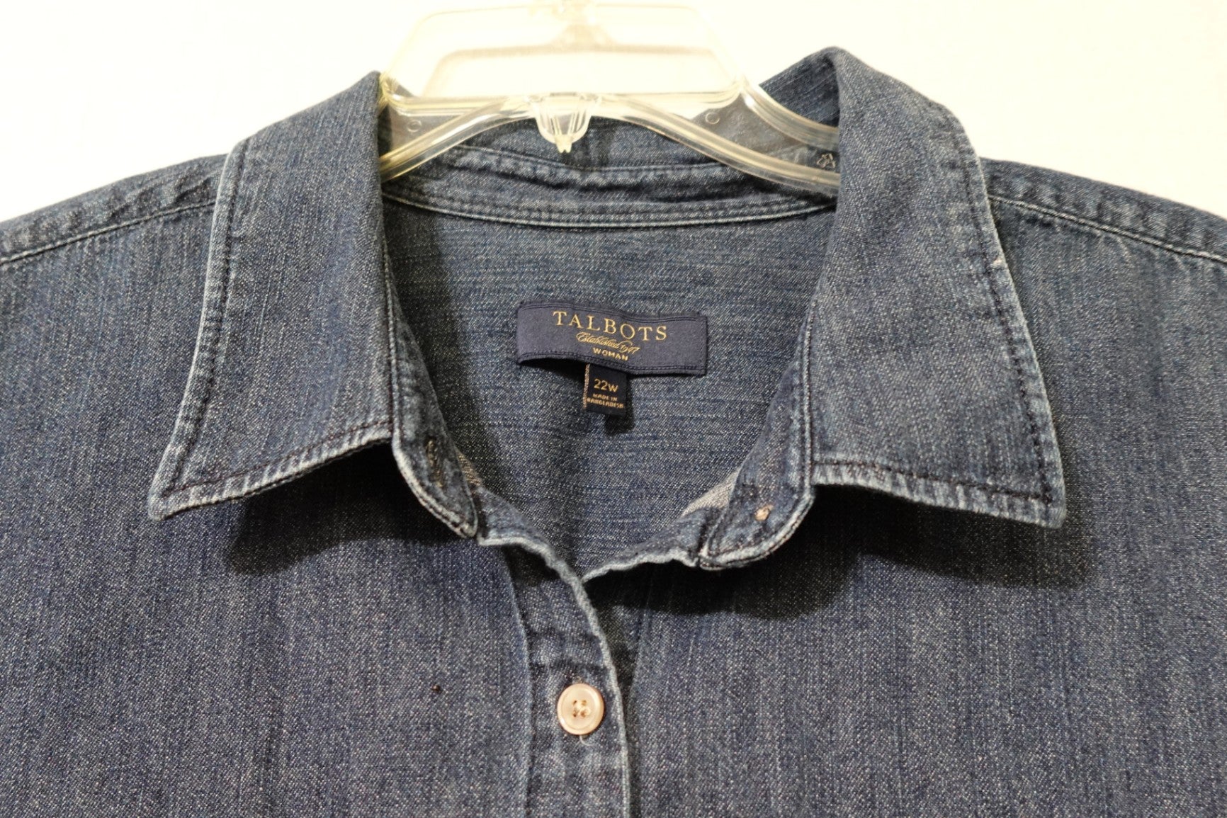 Talbots, Long Sleeve Button Down Top, Size 22W