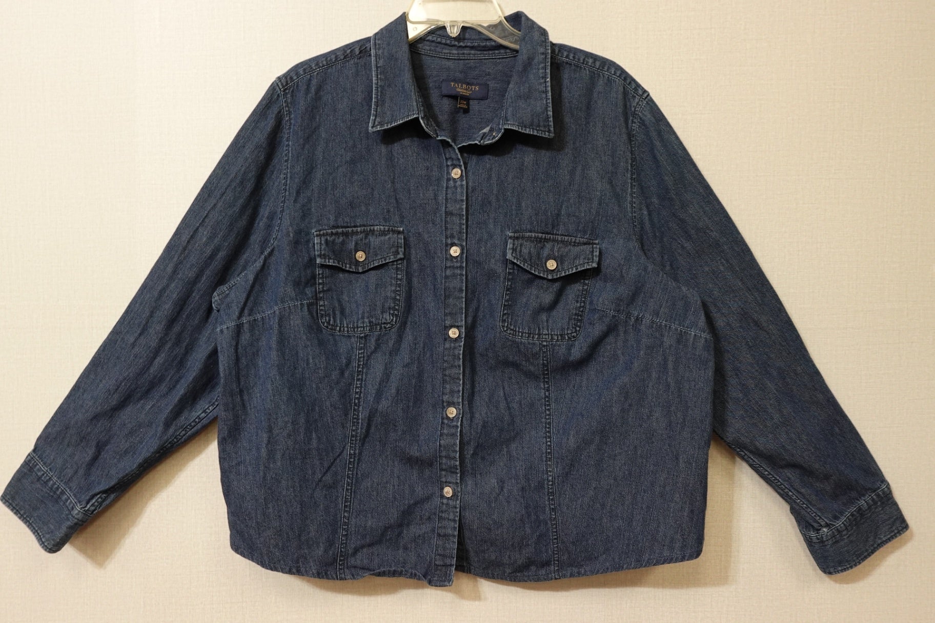 Talbots, Long Sleeve Button Down Top, Size 22W