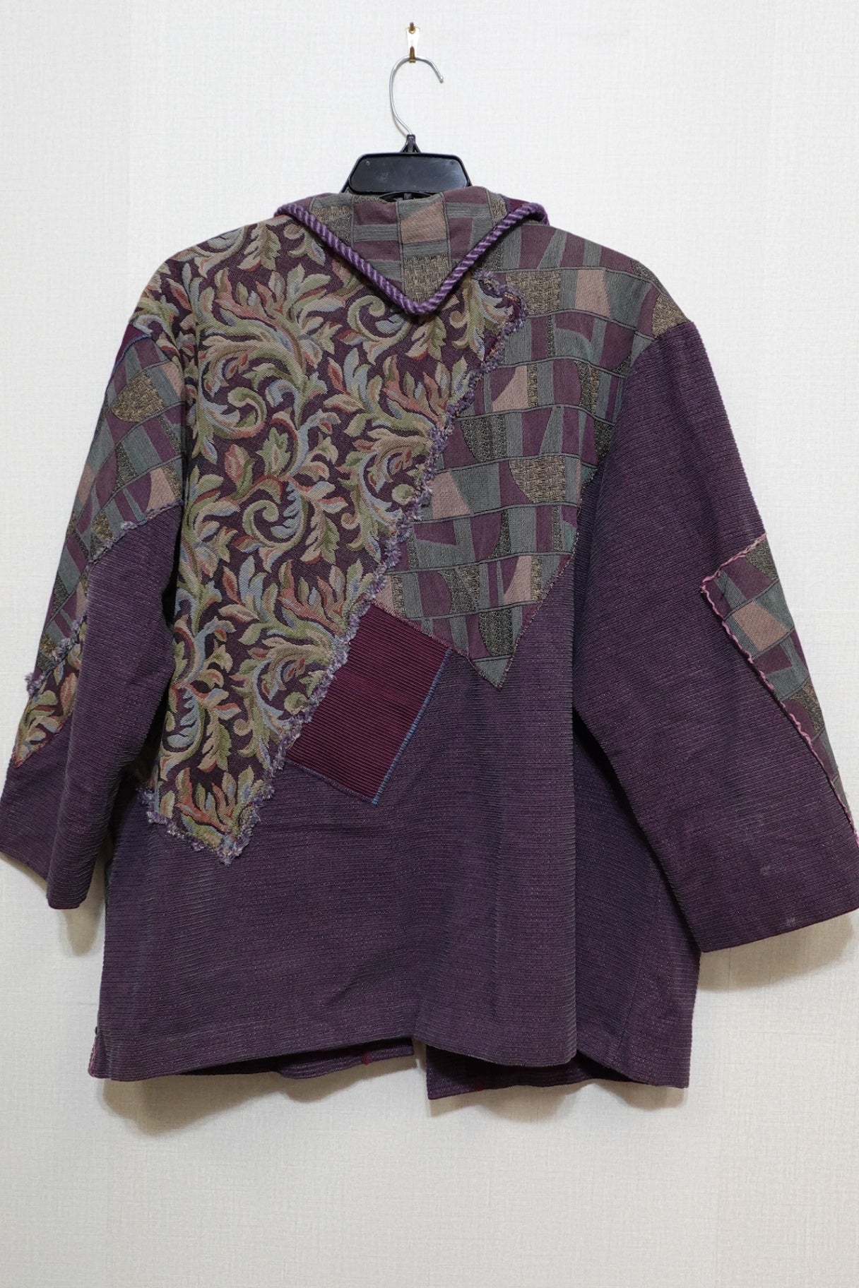 Designs By Sharon, Boho Patchwork Jacket (Damaged Spot On Front Panel), Size Xl