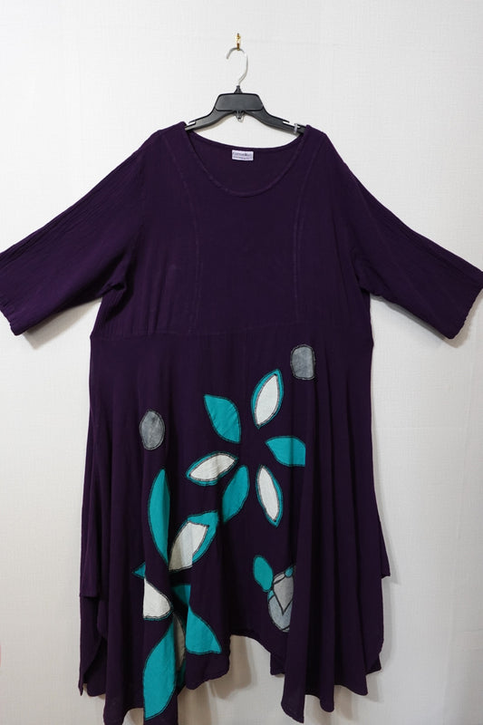 Cotton Ways, 1/2 Sleeve Handkerchief Dress, Size 4X