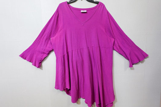 Cotton Ways, 1/2 Sleeve Tunic Short Dress, Size 3X