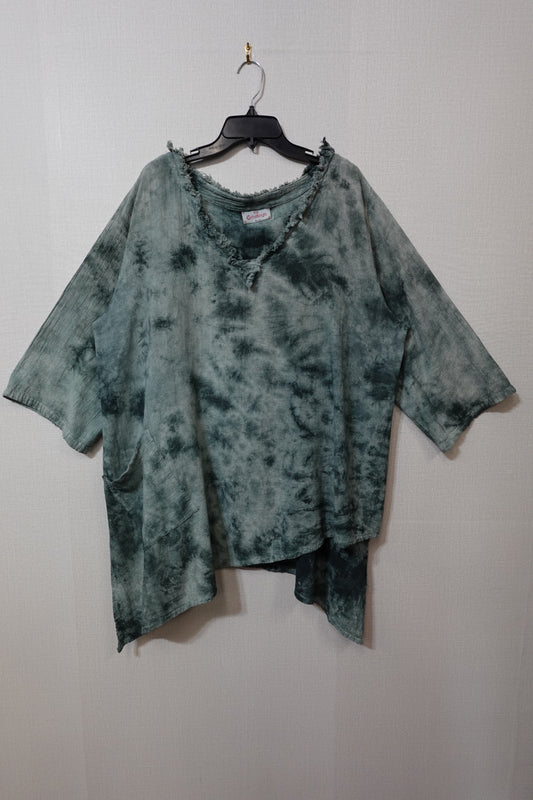 Cotton ways, Short Sleeve Tunic w/ pockets, Size 3X