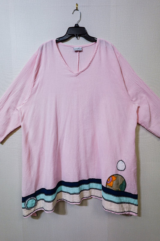 New Cotton ways, Short Sleeve Tunic w/ pockets, Size 4X