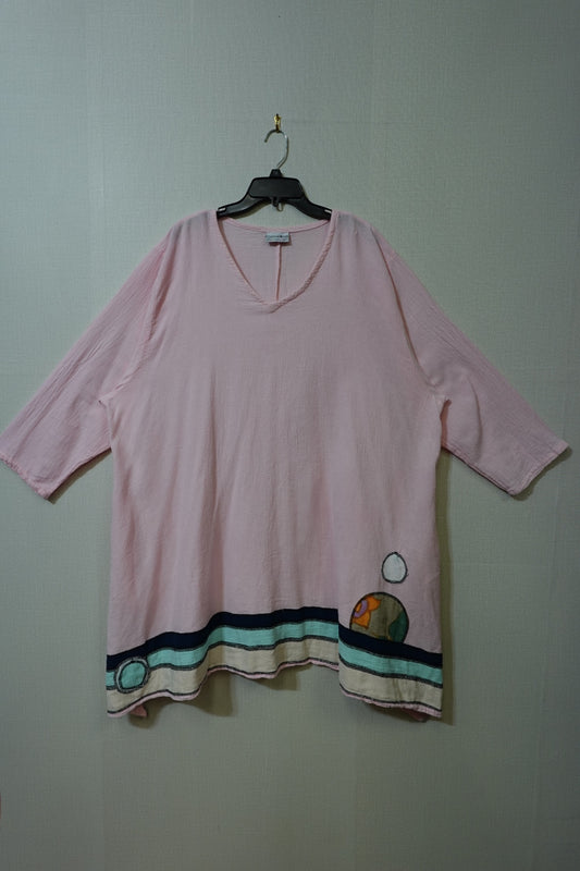 New Cotton ways, Short Sleeve Tunic w/ pockets, Size 4X