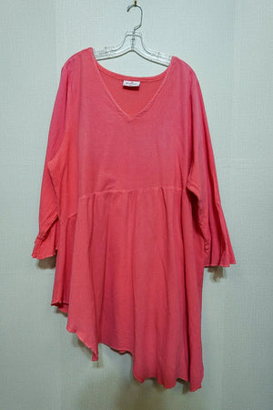 Cotton Ways, 3/4 Sleeve Tunic Short Dress, Size 3X
