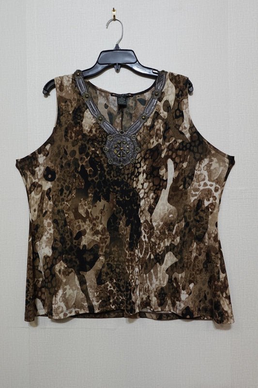 Suzie in the City, Sleeveless Top, Size 2X