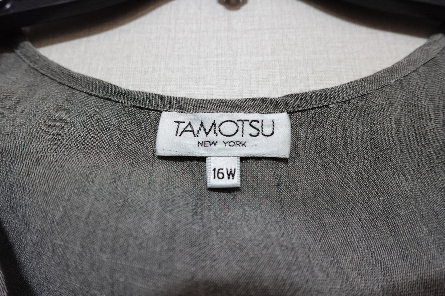 TAMOTSU, Linen Blend Sleeveless Blouse, Size 16W