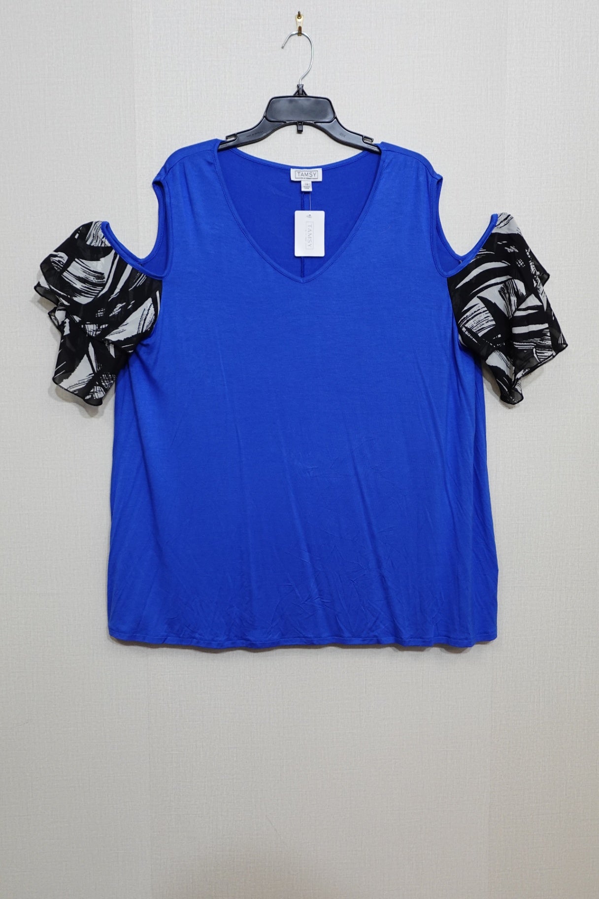 TAMSY, new Shorts Sleeve Top, Size XL/2X (1X)