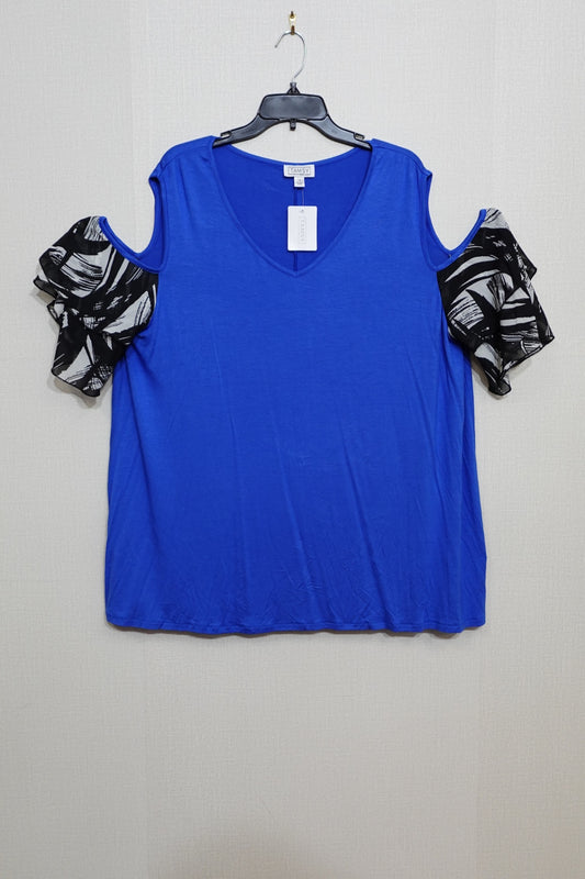 TAMSY, new Shorts Sleeve Top, Size XL/2X (1X)