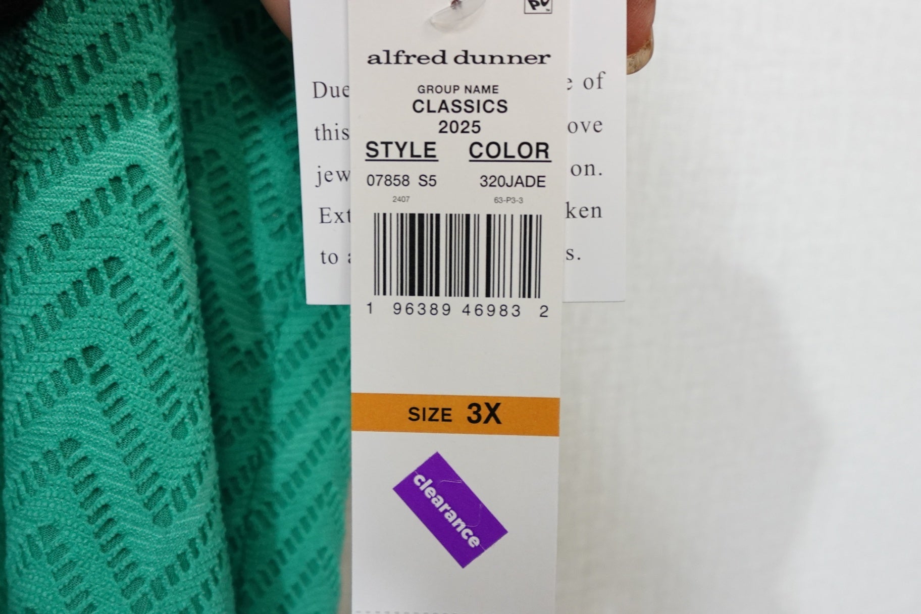 Alfred Dunner, New short sleeve top, Size 3X