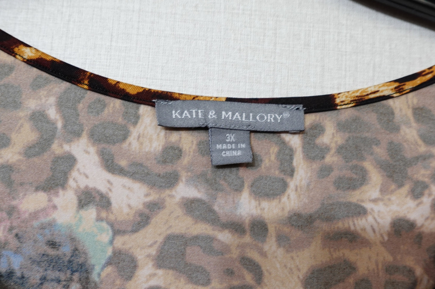 KATE & MALLORY, 3/4 sleeve top, Size 3X