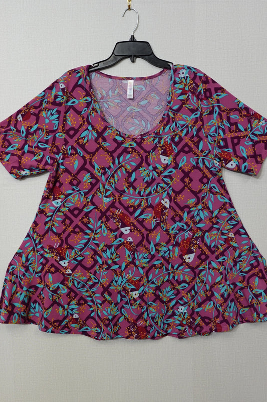 LuLaRoe, Shorts Sleeve Top, Size XL