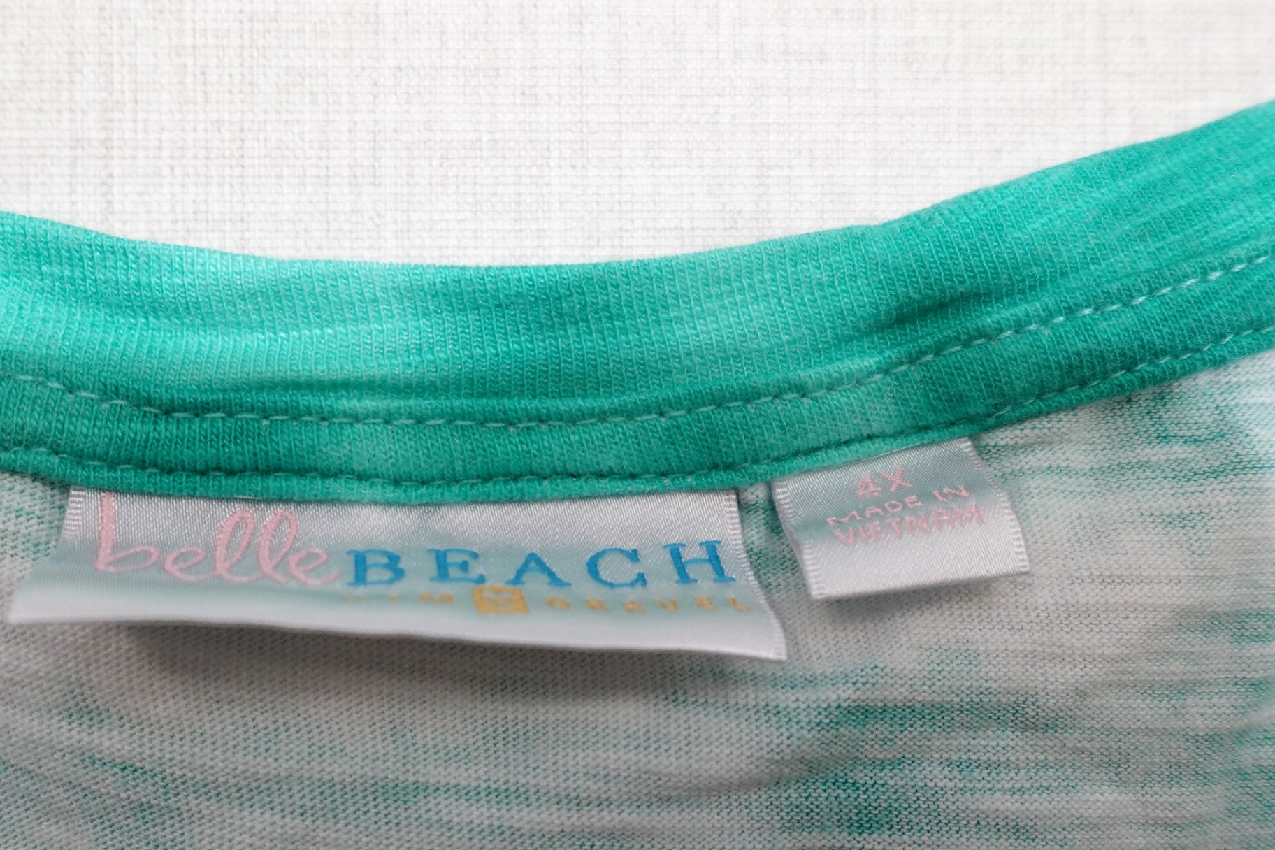 Belle Beach, T-Shirt Shorts Sleeve, Size 4X