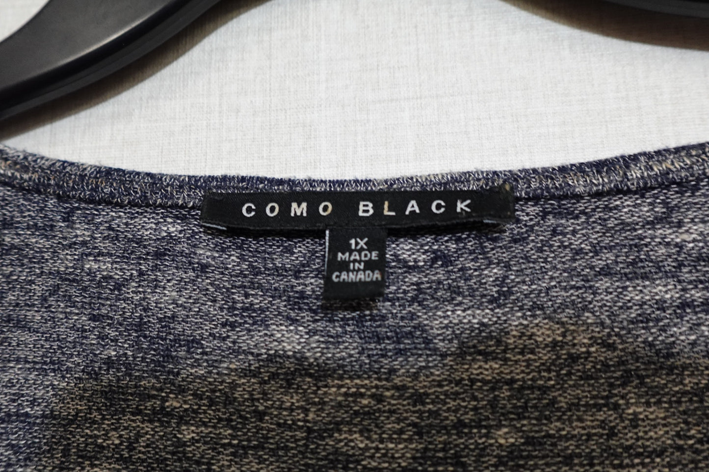 Como Black, Cardigan Extended Length, Size XL/2X (label 1X)