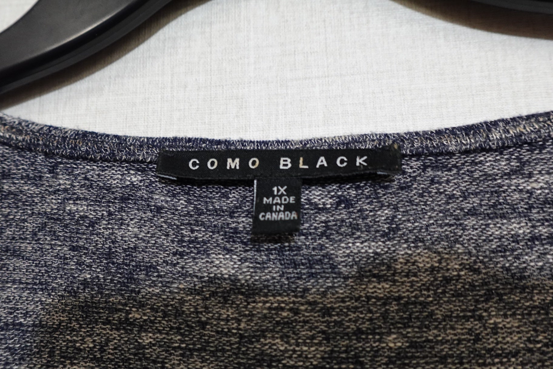 Como Black, Cardigan Extended Length, Size XL/2X (label 1X)