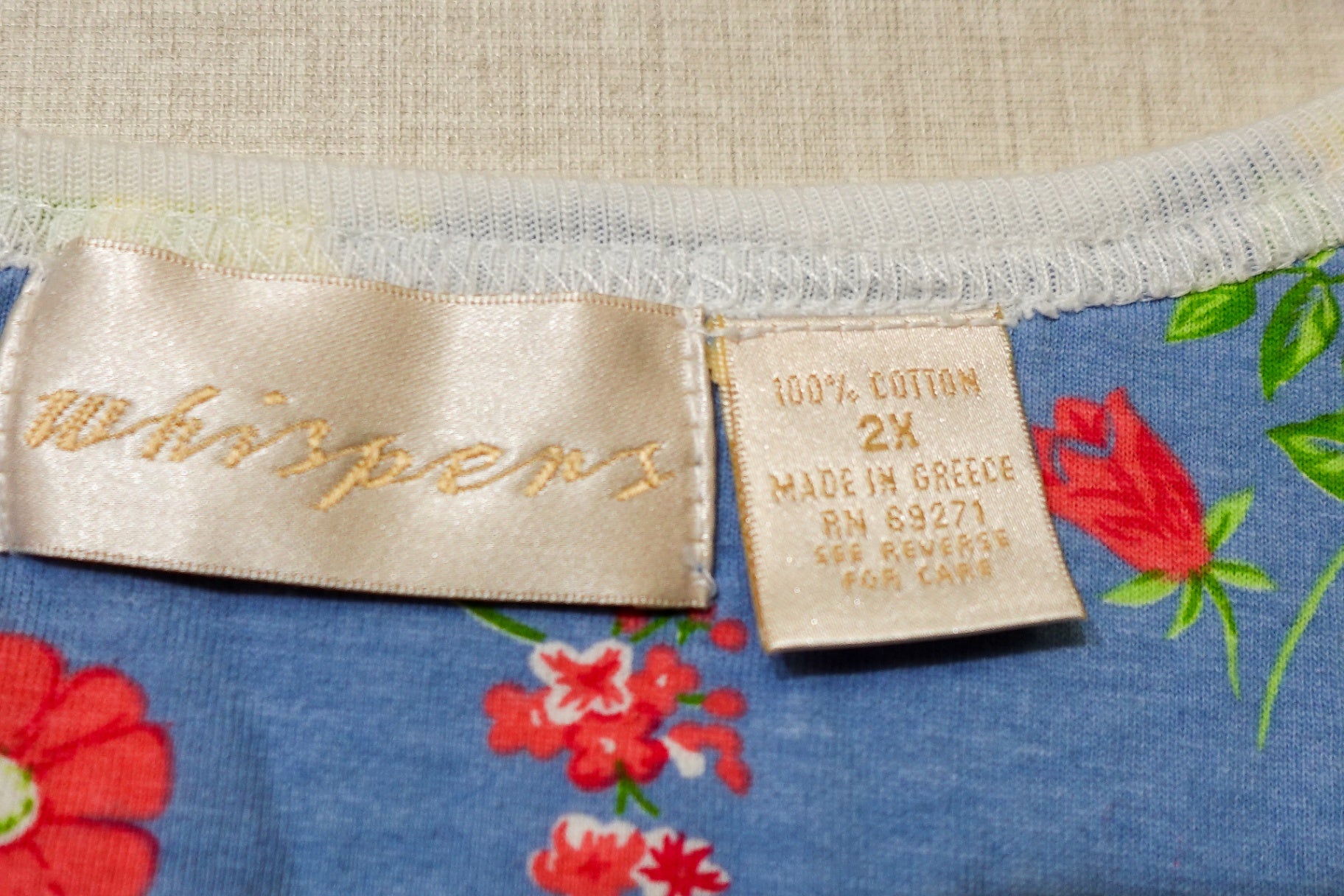 Whispers, Nightgown, Size 2X
