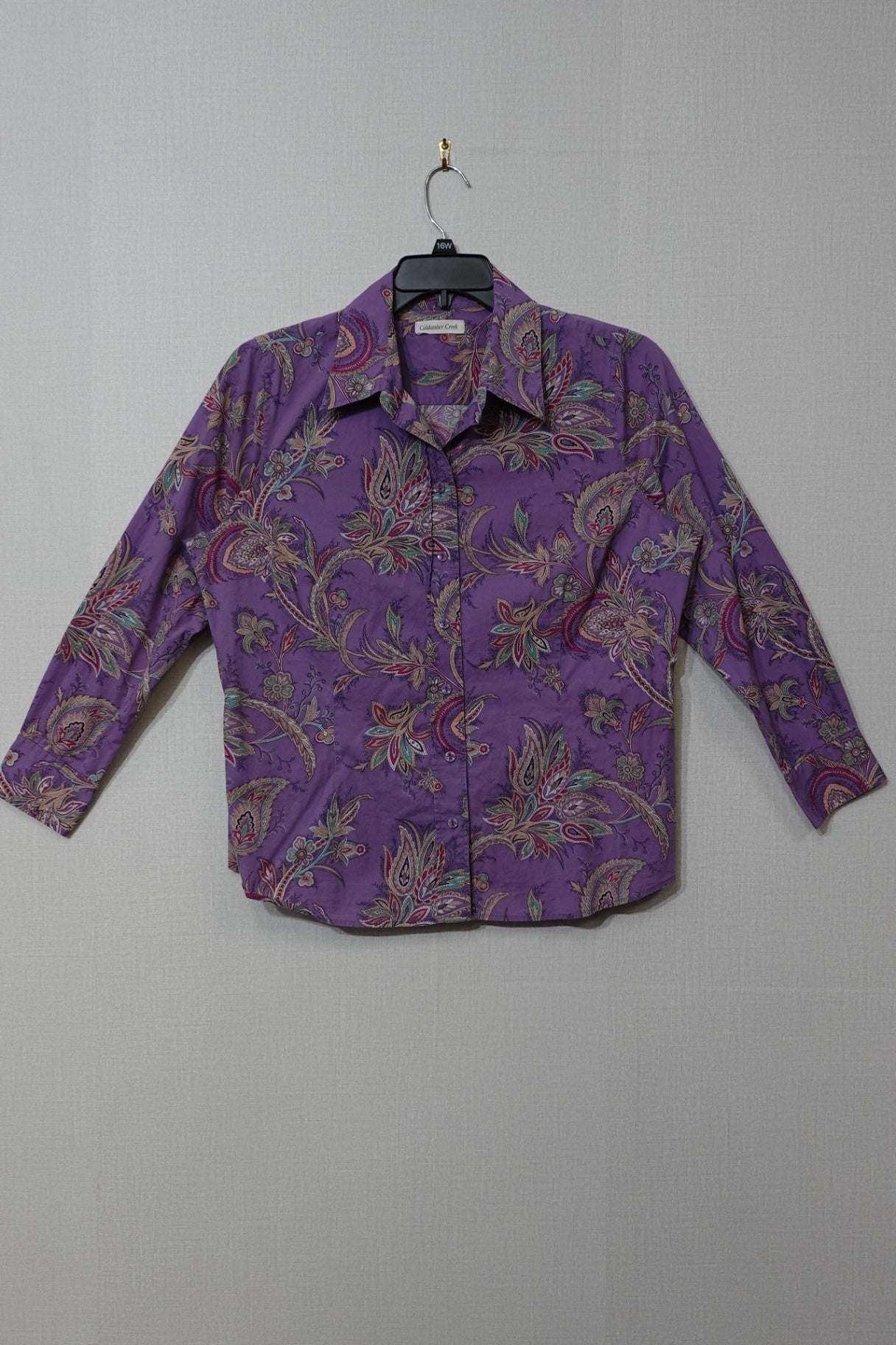 Coldwater Creek, Long Sleeve Button Down Top, Size 16
