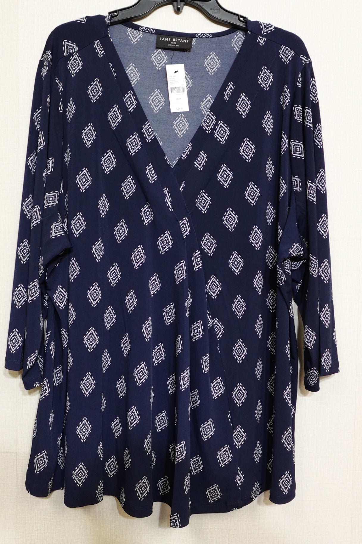 Lane Bryant, New 3/4 sleeve top, Size 26/28