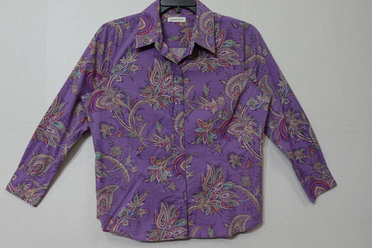 Coldwater Creek, Long Sleeve Button Down Top, Size 16