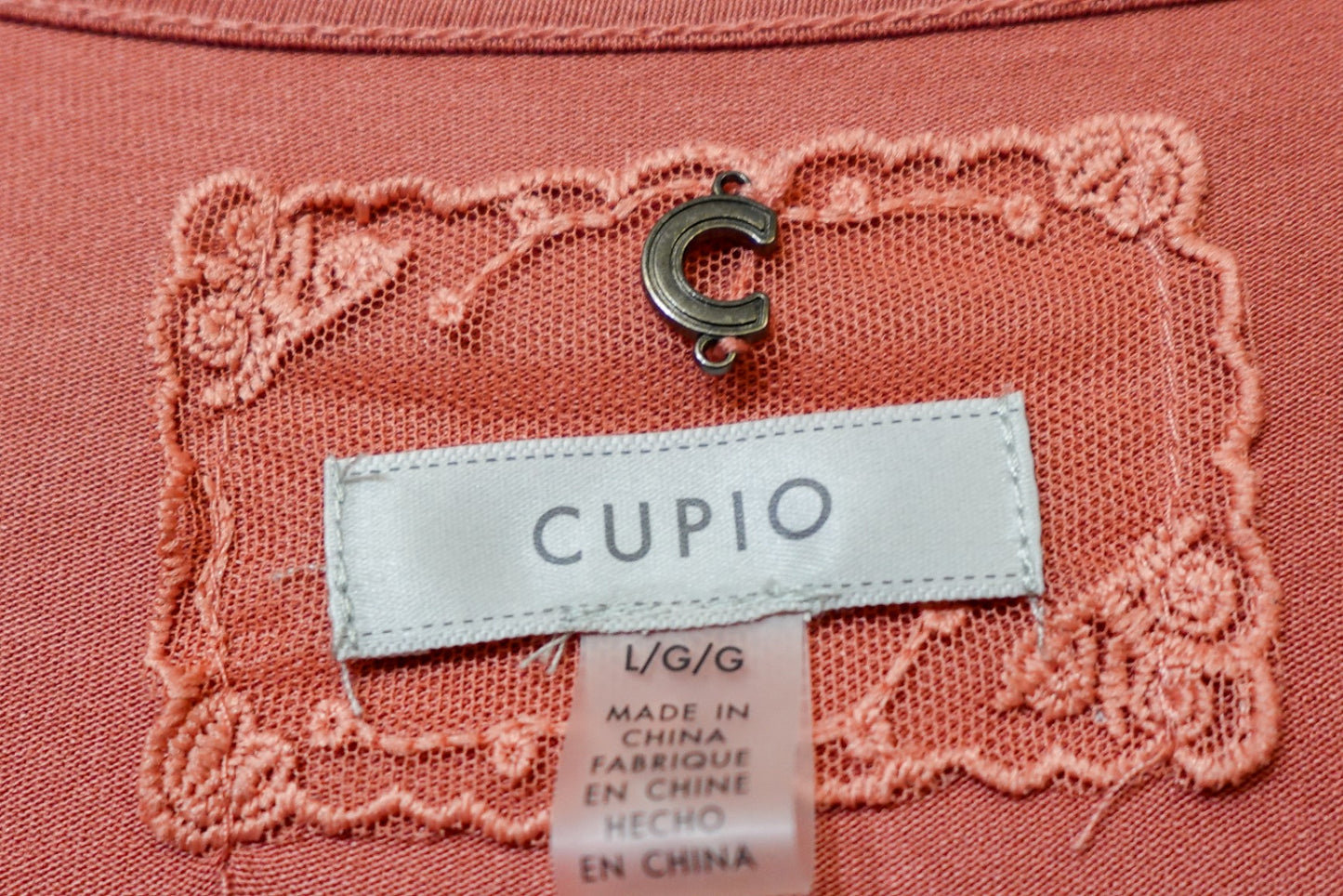 Cupio, Long Sleeves Top, Size Large