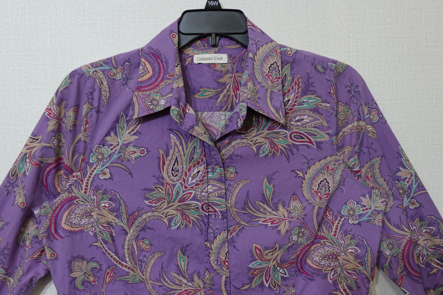 Coldwater Creek, Long Sleeve Button Down Top, Size 16
