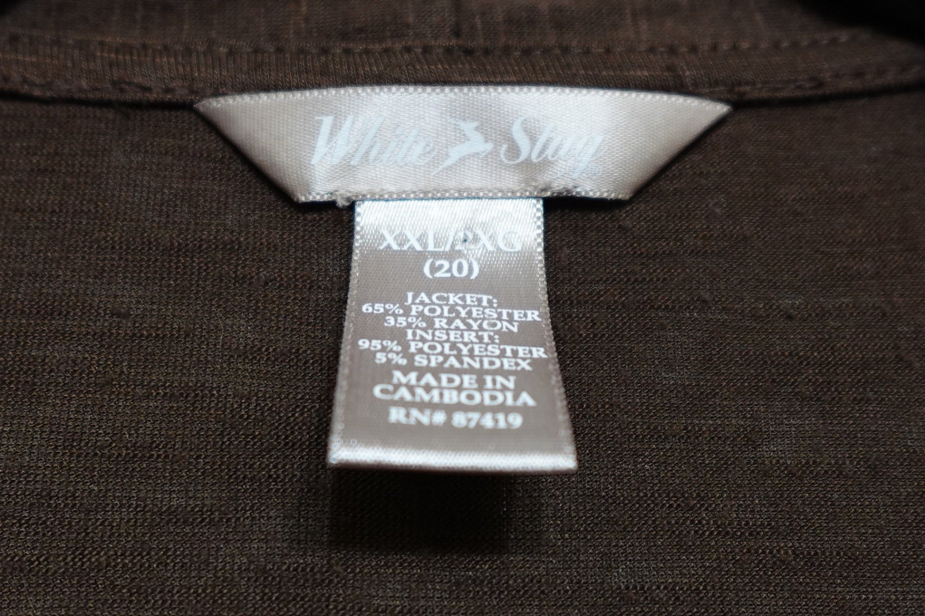 White Stag, 3/4 Sleeve Top, Size 20