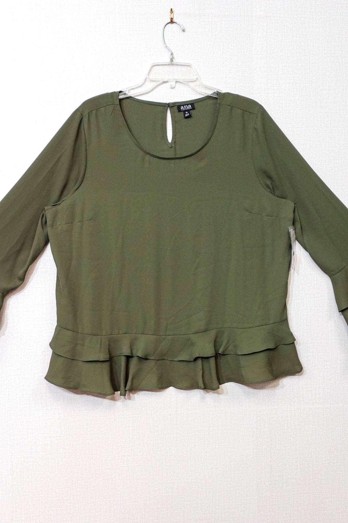 A.N.A., New Long Sleeve Top, Size XL
