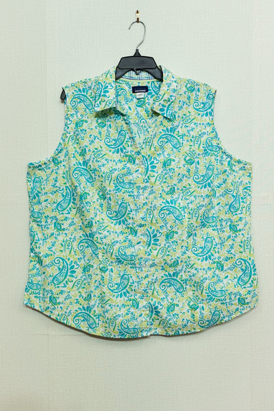 Basic Editions, Sleeveless Shirt, Size 2X