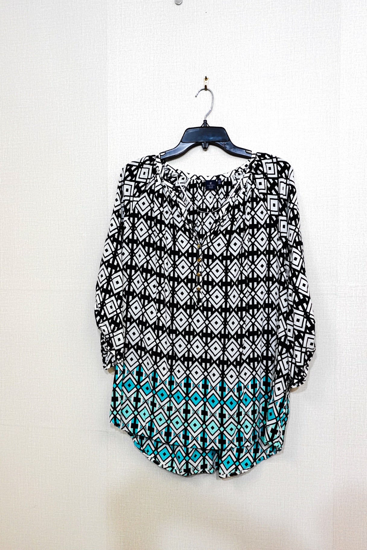 KAARI, 3/4 Sleeve Top, Size 3X