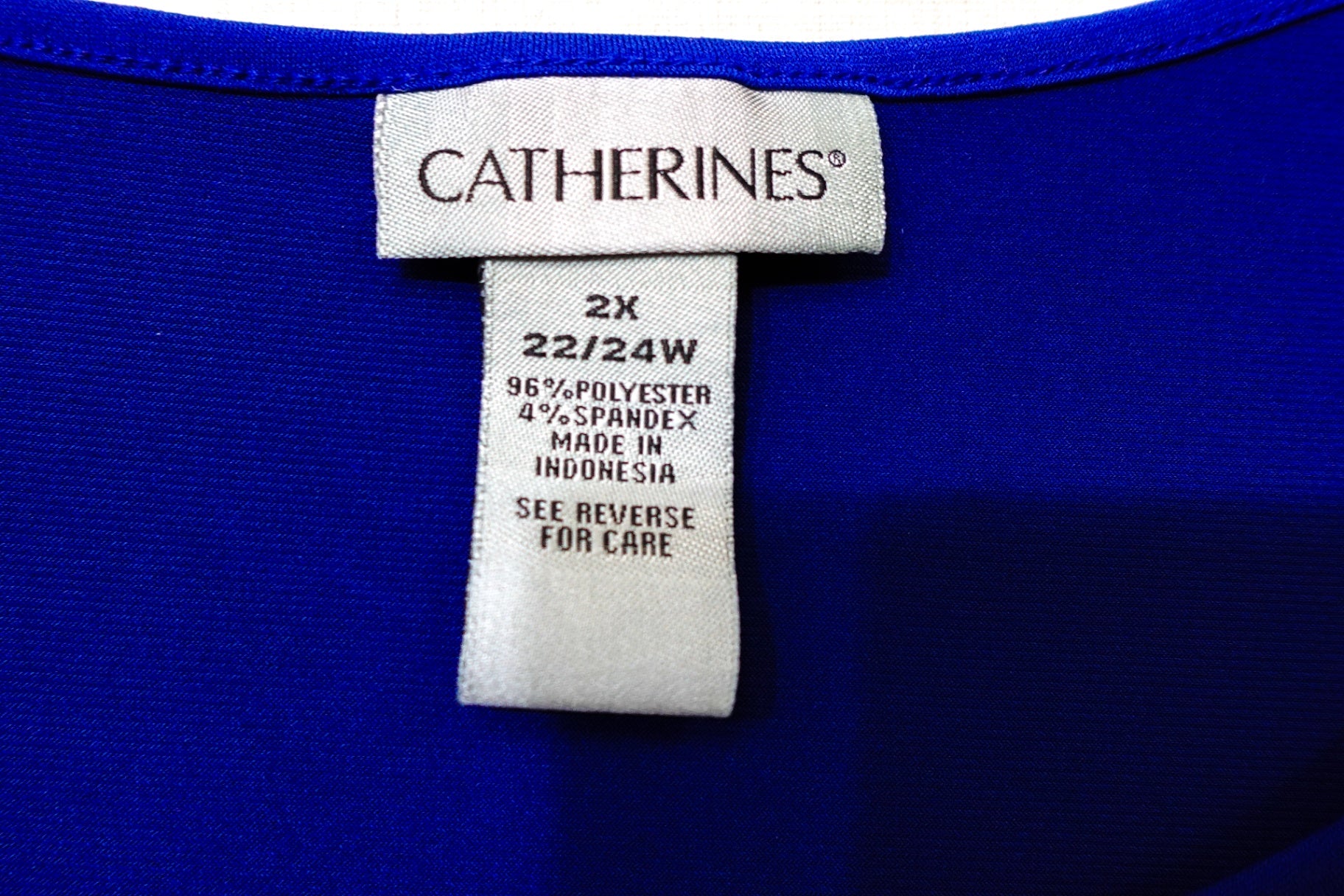 Catherines, 3/4 Sleeves Top, Size 22/24W