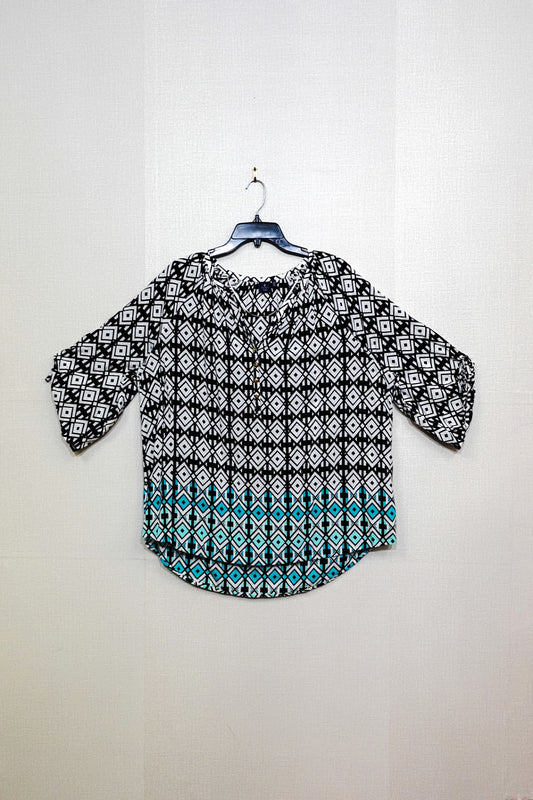 KAARI, 3/4 Sleeve Top, Size 3X