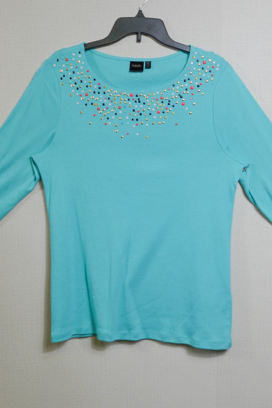 Rafaella, 3/4 sleeve Top, Size XL