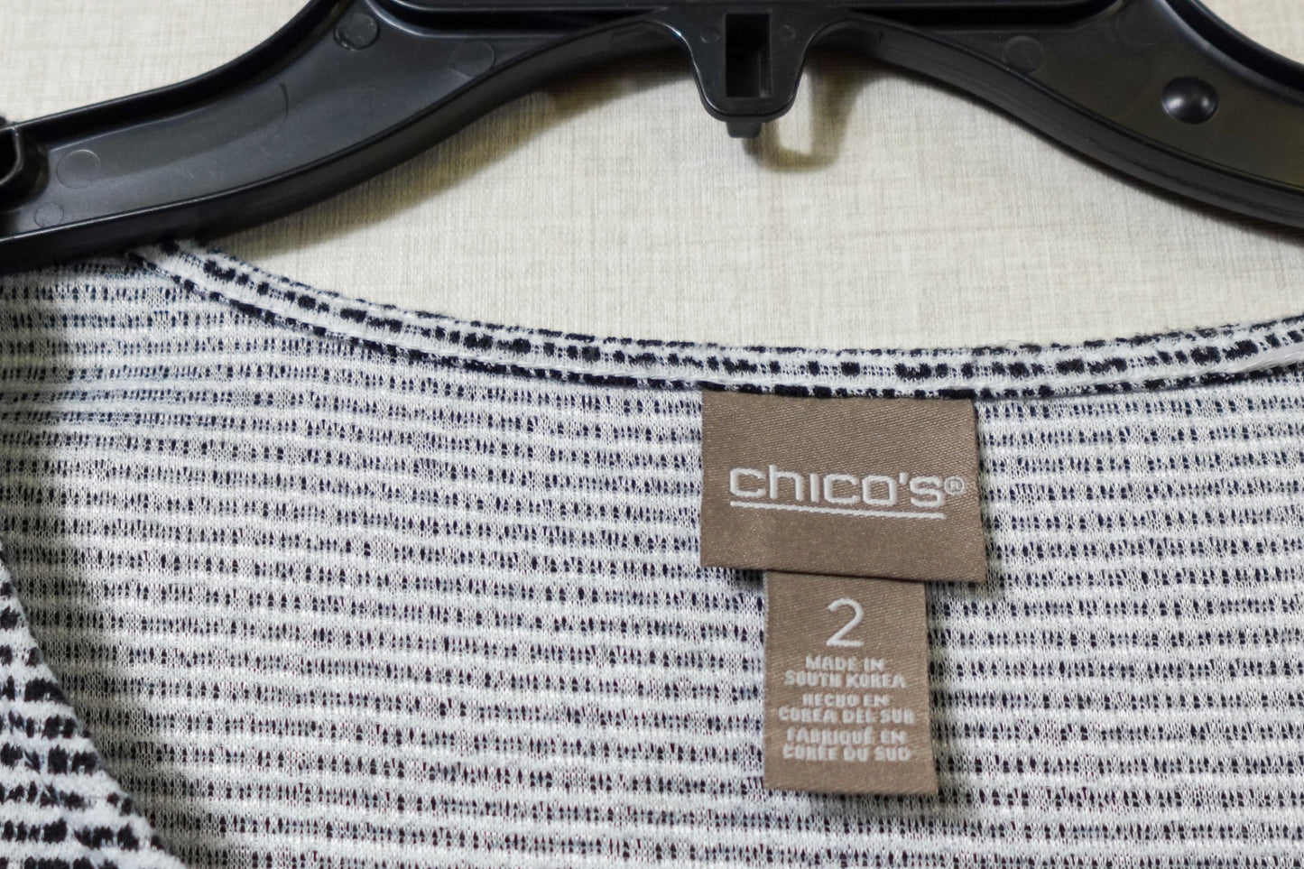 Chico's, T-Shirt Shorts Sleeve, Size 12/14 (Chico's 2)