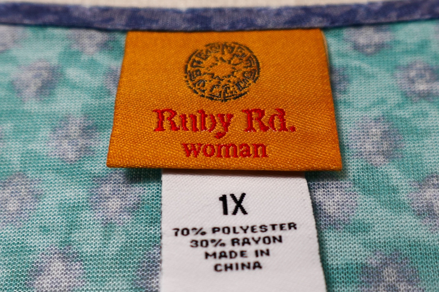 Ruby Rd., 3/4 Sleeve Top, Size 1X (XL/2X)