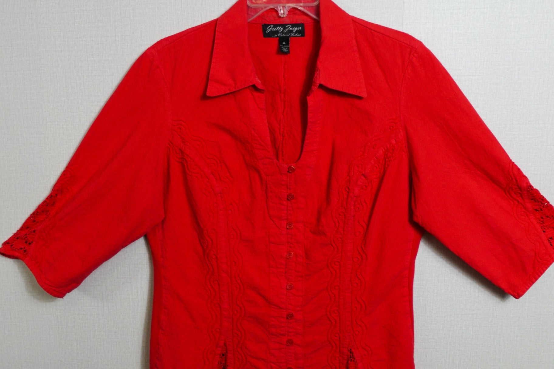 Gretty Zueger. , Short Sleeve Top, Size XL