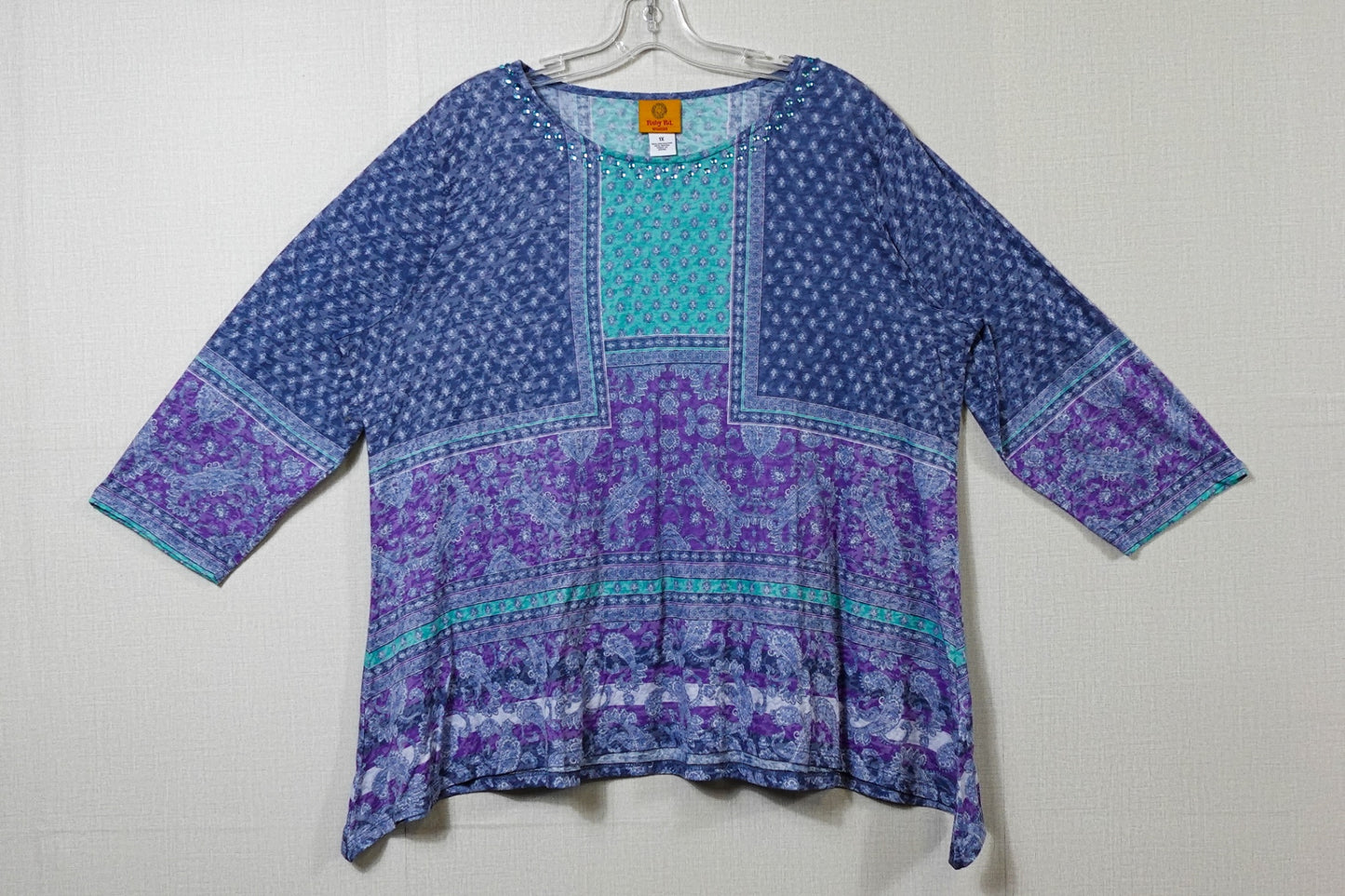 Ruby Rd., 3/4 Sleeve Top, Size 1X (XL/2X)
