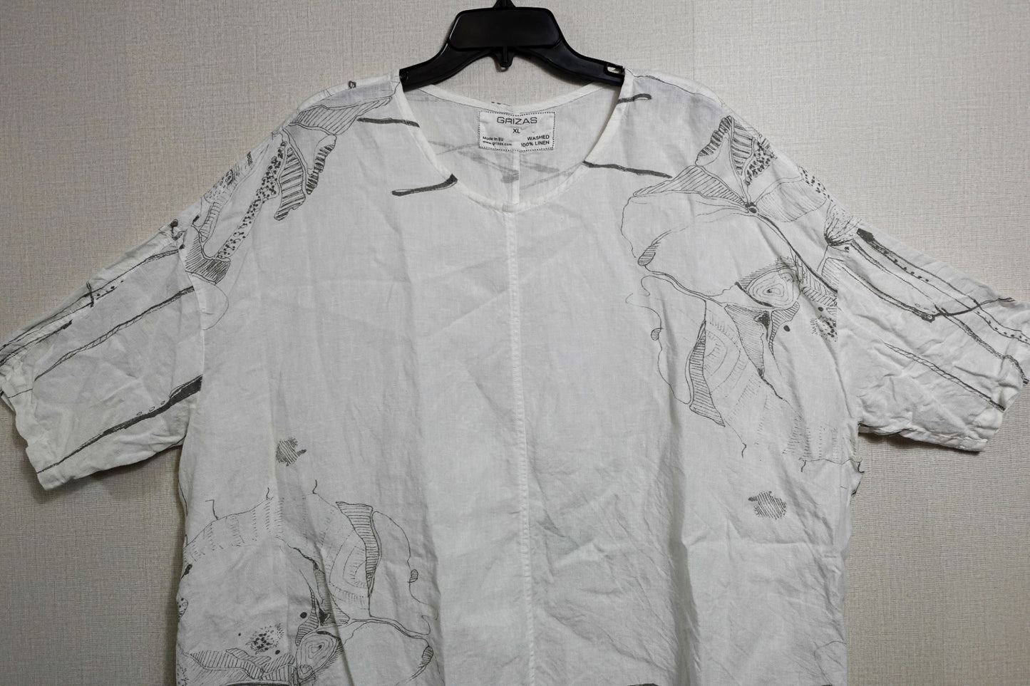 GRIZAS, Half Sleeve Top, Size XL
