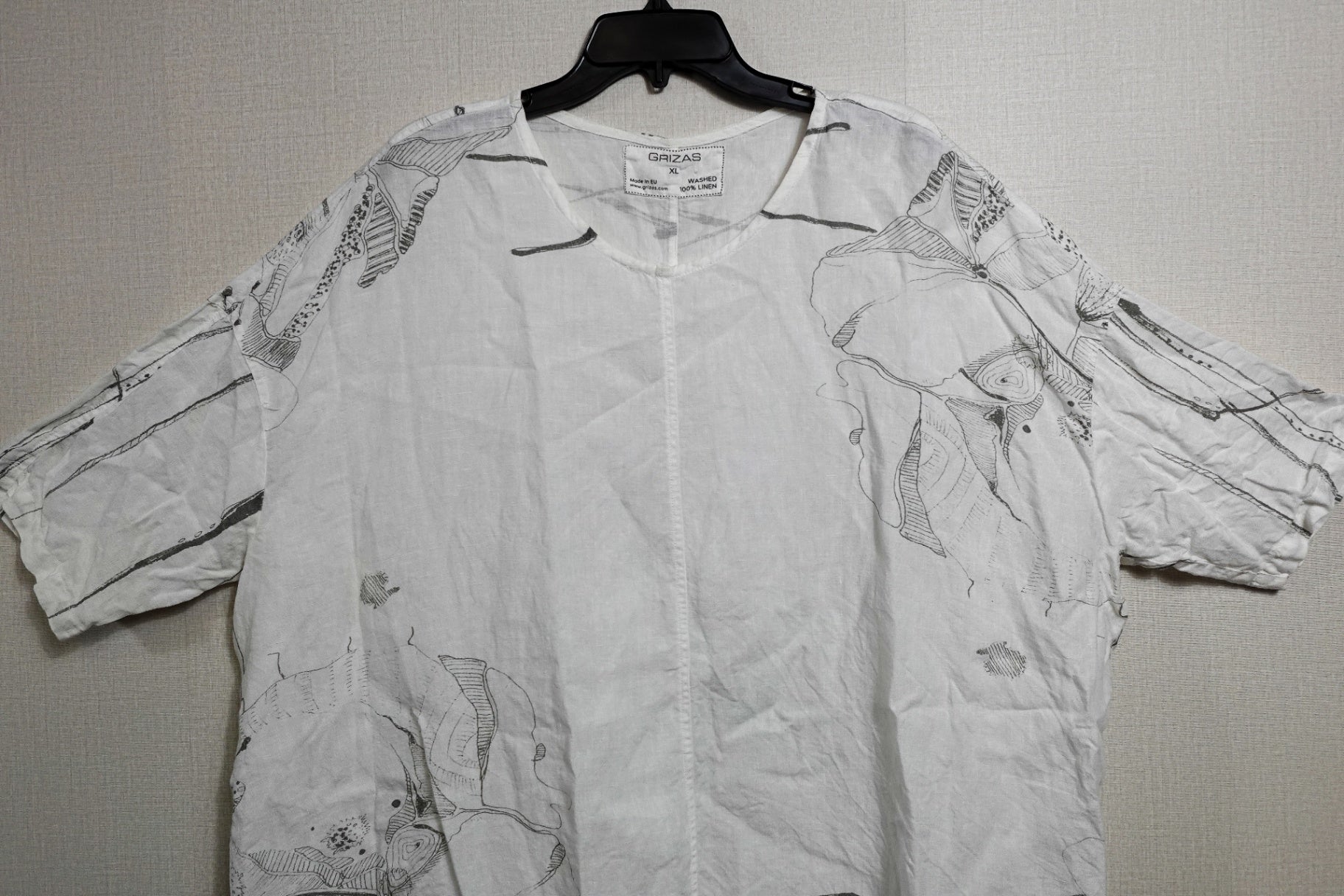 GRIZAS, Half Sleeve Top, Size XL